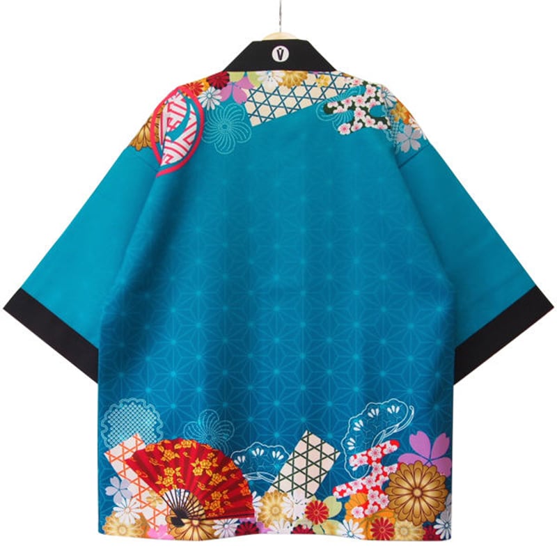 Happi.Tokyo]オリジナルデザインはっぴ(法被)-和柄#01-Blue- | Hap