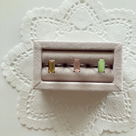〖RING〗ヴィンテージレクタングルリング大　各色