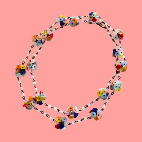 〖NECKLACE〗小花モチーフロングネックレス