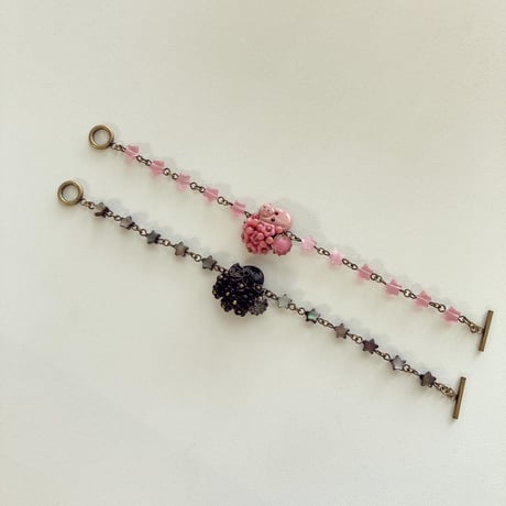 〖BRACELET〗ピンクのねこのおほしさまブレスレット