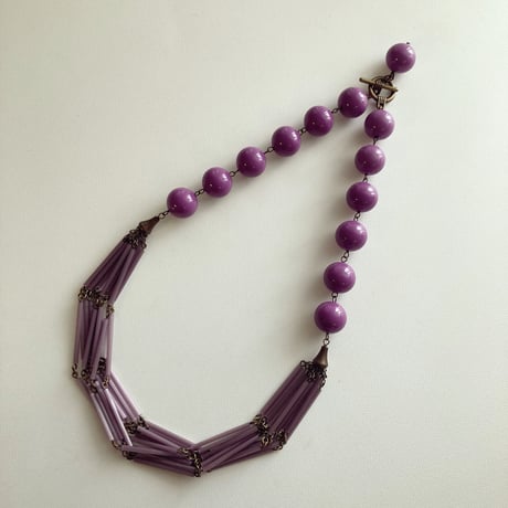 〖NECKLACE〗シリーズまるネックレス パープル×パープル
