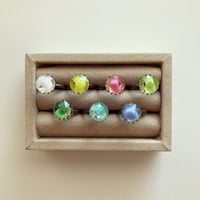 〖RING〗ヴィンテージラウンドリング 大 ギブレガラス
