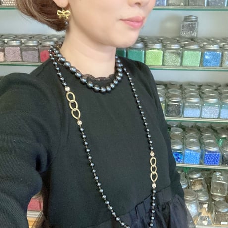 〖PIERCE･EARRINGS〗リボンコットンパールピアス