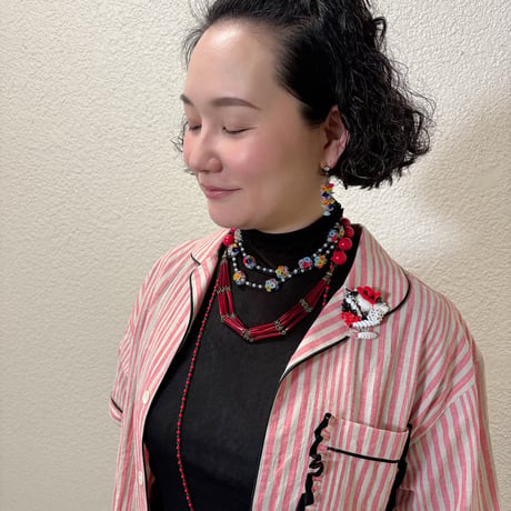 〖NECKLACE〗小花モチーフロングネックレス