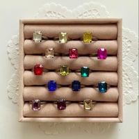 〖RING〗エメラルドカットリング 小 クリア