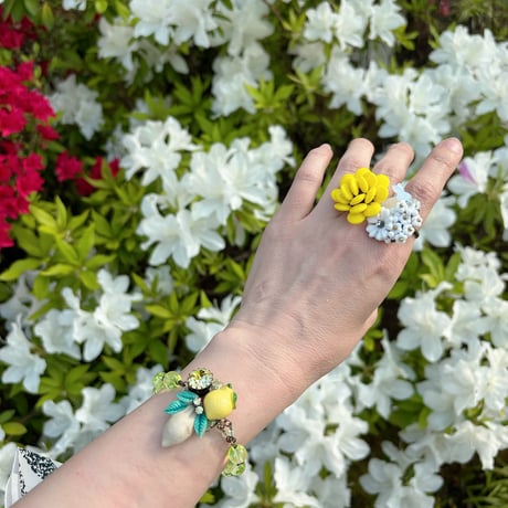 〖BRACELET〗ヴィンテージセルロイドレモンブレスレット
