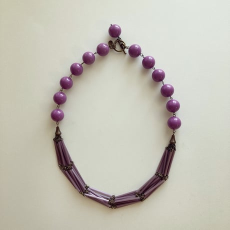 〖NECKLACE〗シリーズまるネックレス パープル×パープル
