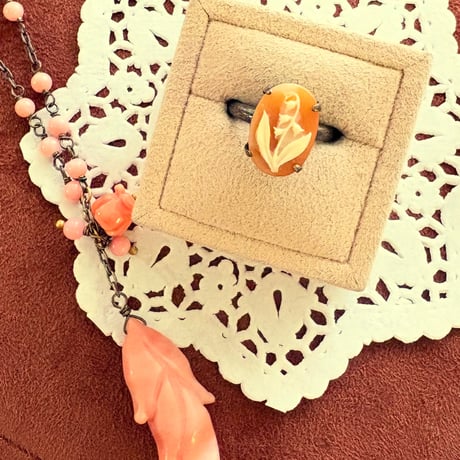 スワンとお花のリング　カナミビジュー CATEGORY リング ring | Kanami bijoux