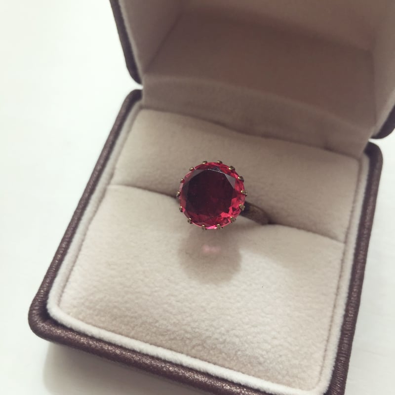 RING〗ヴィンテージラウンドリング大 濃いピンク | Kanami bijoux RING〗ヴィンテージラウンドリング大 濃いピンク | Kanami bijoux