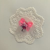 〖PONYHOOK〗フューシャピンクリボンポニーフック