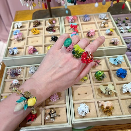 〖BRACELET〗ヴィンテージセルロイドレモンブレスレット