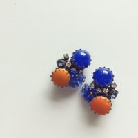 〖PIERCE・EARRING〗ドルチェヴィータイヤリング オレンジ×ネイビー