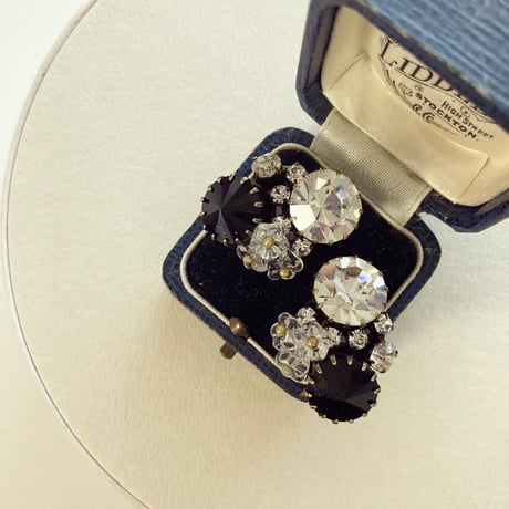 〖PIERCE･EARRINGS〗ドルチェヴィータ ピアス　クリア×ブラック