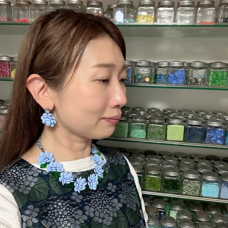〖PIERCE･EARRINGS〗ベビーブルーマリーピアス・イヤリング