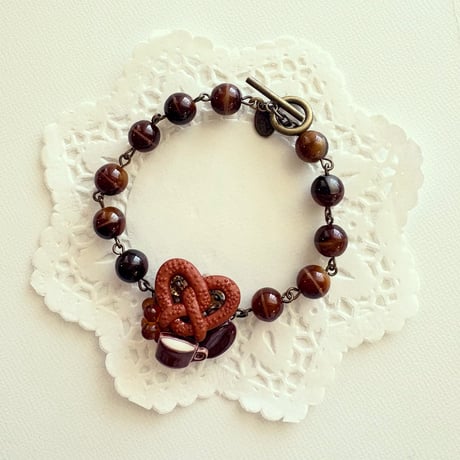 〖BRACELET〗プレッツェル×コーヒーブレスレット