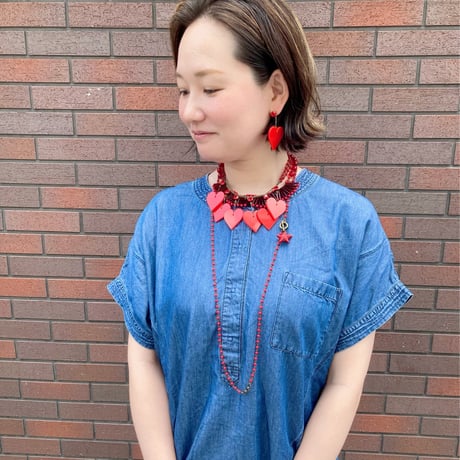 〖PIERCE･EARRINGS〗ハートピアス 赤