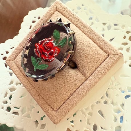 〖RING〗赤いバラ　インタリオリング