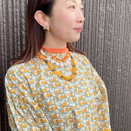 〖NECKLACE〗シリーズまるネックレス オレンジ