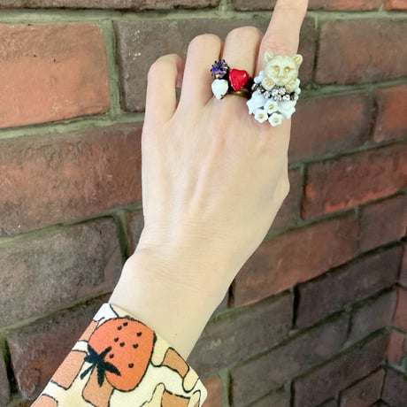 〖RING〗ヴィンテージ  ラウンドリング小　クリア