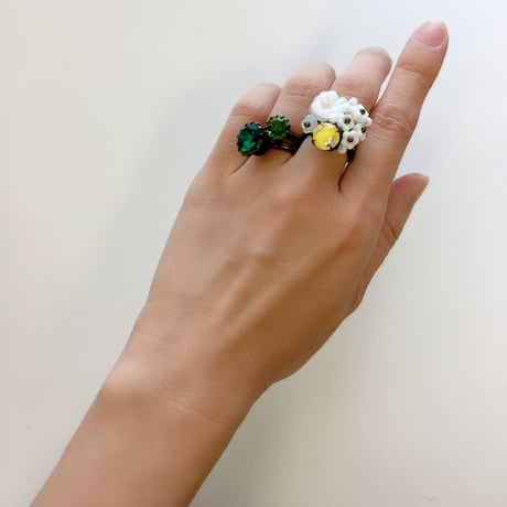 〖RING〗ヴィンテージ  ラウンドリング小　クリア