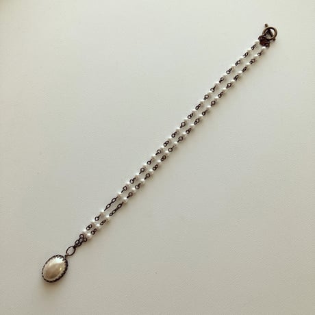 〖NECKLACE〗ショートオーバルネックレス パール