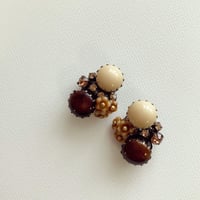 〖PIERCE・EARRING〗ドルチェヴィータピアス　 ベージュ×ブラウン