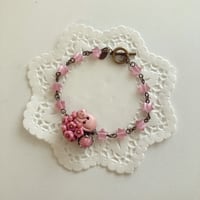 〖BRACELET〗ピンクのねこのおほしさまブレスレット