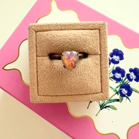〖RING〗ヴィンテージオパーレッセントガラスリング