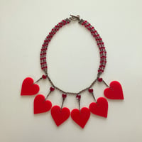 〖NECKLACE〗ハートネックレス 赤