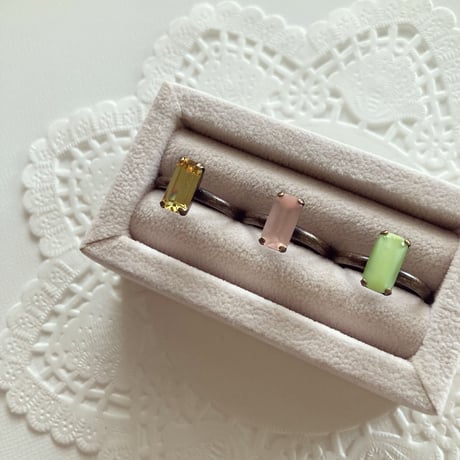 〖RING〗ヴィンテージレクタングルリング大　各色