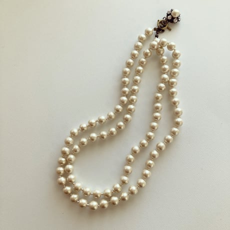 〖NECKLACE〗コットンパール ロングネックレス キスカ
