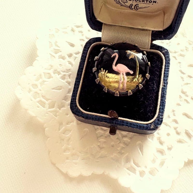 LAST ONE〗ヴィンテージインタリオリング フラミンゴ | Kanami bijoux