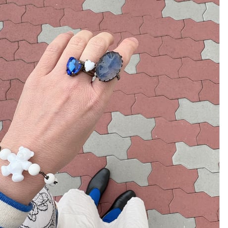 〖BRACELET〗キッチュクマさんブレスレット　ホワイト