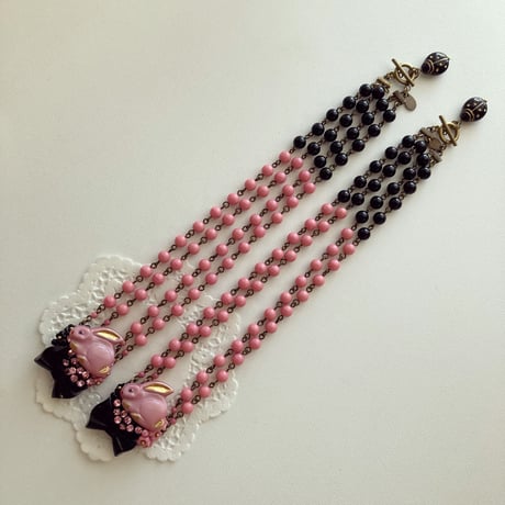〖NECKLACE〗うさぎとリボンのネックレス