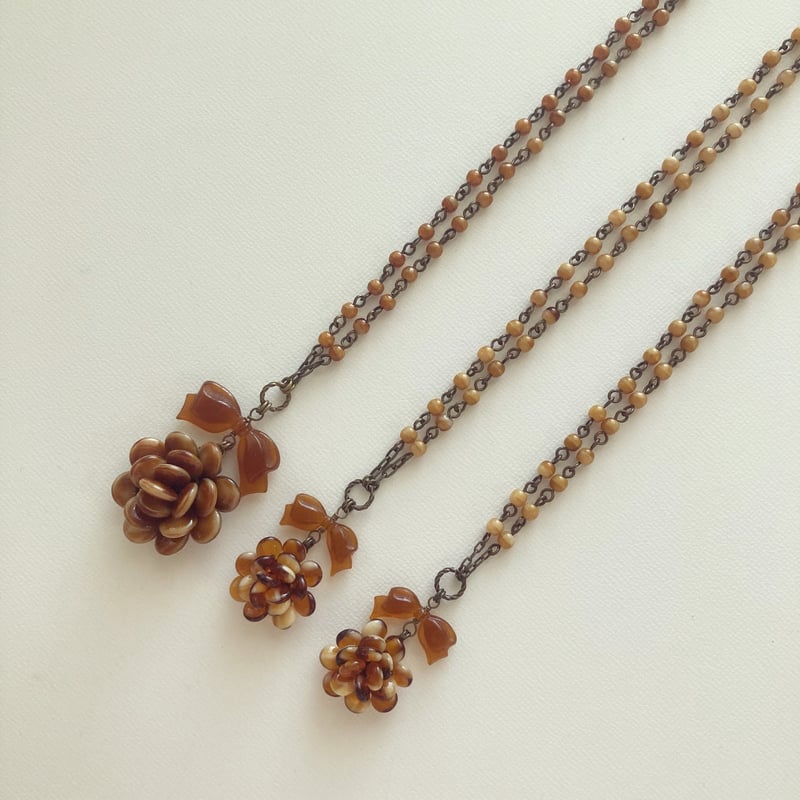 NECKLACE〗ブラウンマリーネックレス | Kanami bijoux
