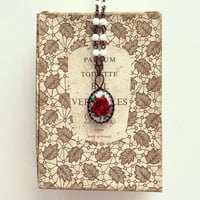 〖NECKLACE〗ヴィンテージショートオーバルネックレス バラ