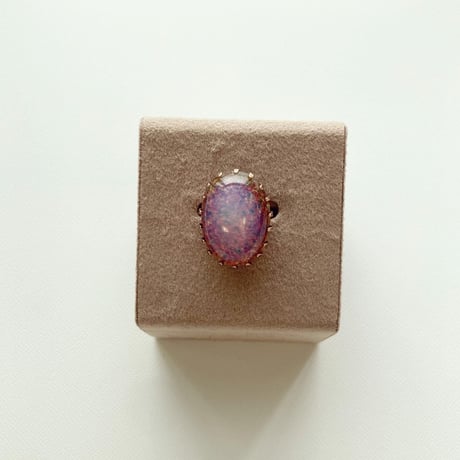 〖RING〗オパーレッセントガラスオーバルリング