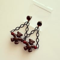 〖PIERCE･EARRINGS〗キッチュクマさんピアス・イヤリング　ブラウン