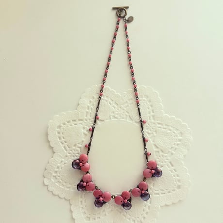 〖NECKLACE〗フラワーガーデンネックレス　みつばな各色