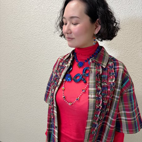 〖NECKLACE〗小花モチーフロングネックレス