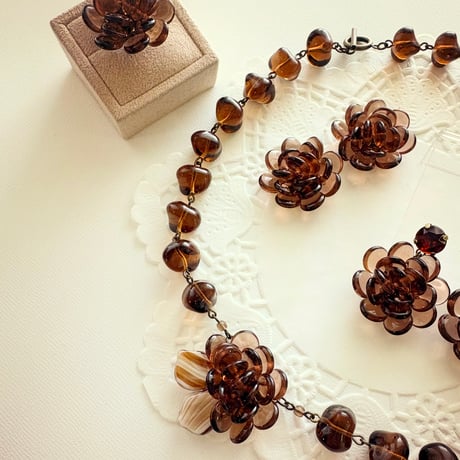 〖NECKLACE〗ブラウンマリーネックレス
