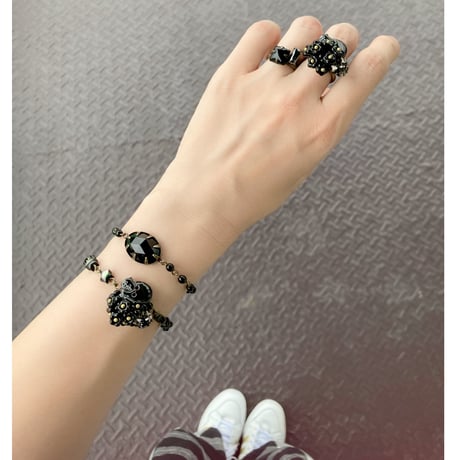 〖BRACELET〗くろねこさんのおほしさまブレスレット