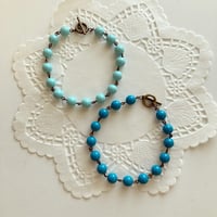 〖BRACELET〗ジョイントブレスレット　スカイブルー・ターコイズブルー
