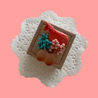 〖RING〗コーラルカラーのうまとチェリーのおおぶりリング