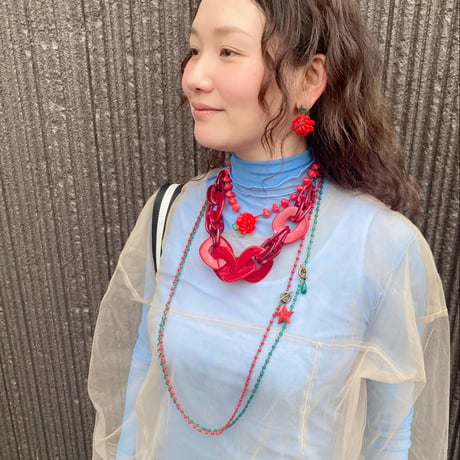 〖NECKLACE〗赤いマリーネックレス