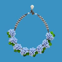 〖NECKLACE〗ベビーブルーの大ぶりマリーネックレス