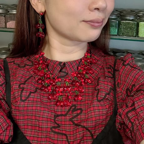〖PIERCE･EARRINGS〗チェリーピアス