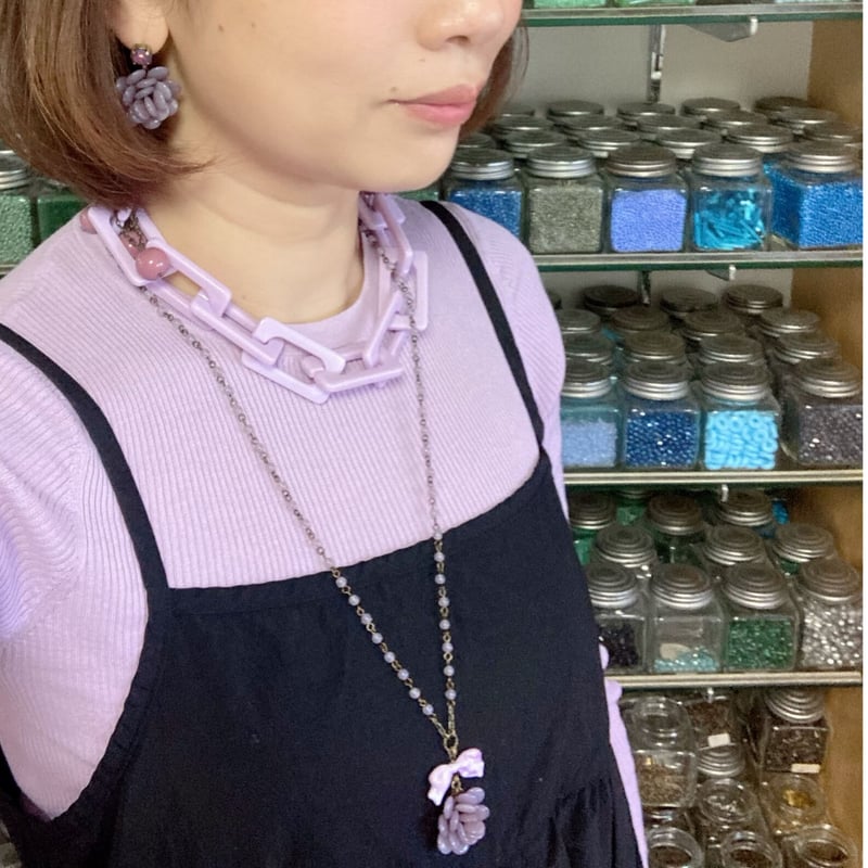 NECKLACE〗パープルマリーネックレス | Kanami bijoux