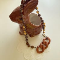 〖NECKLACE〗ブラウンレジンネックレス
