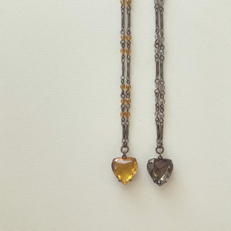 〖NECKLACE〗ハートラインストーンネックレス